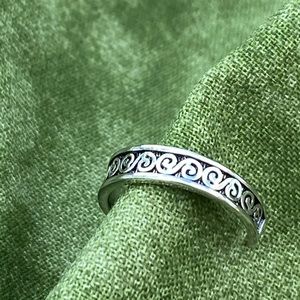 Adjustable Scroll Toe Ring, .925 sterling silver